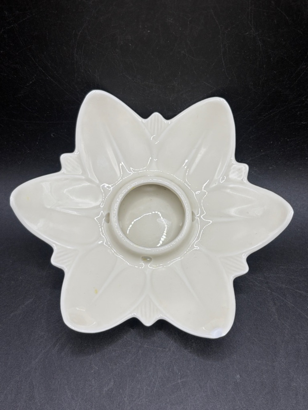 Rosenthal Germany Vintage Cream Tn Porcelain Lotus Flower Floral Candle Holder